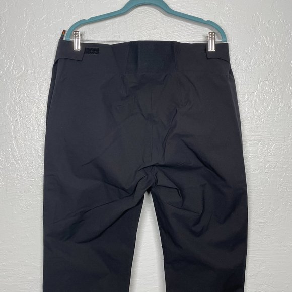 Kerrits Women L Black Cascade Waterproof Pants Pockets Full Leg Zip Equestrian - Picture 9 of 16